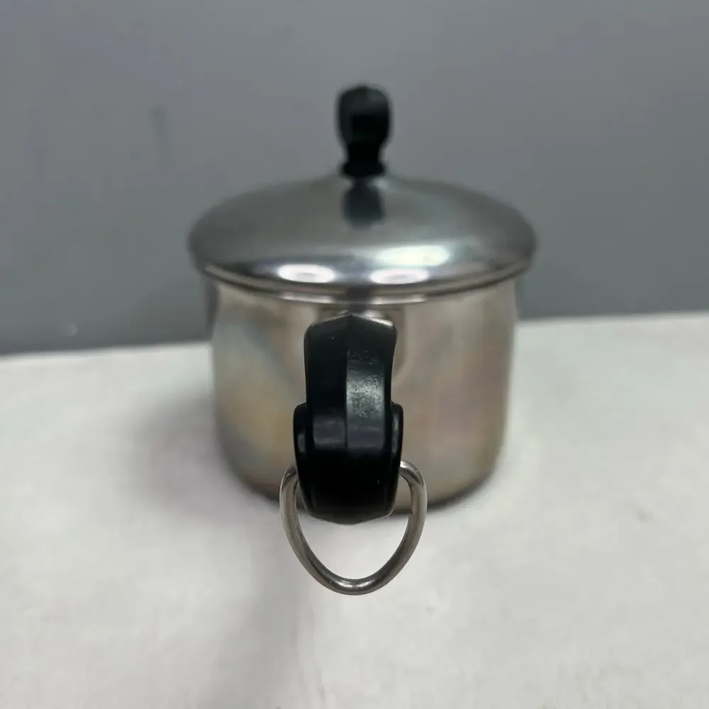 Vintage Farberware 1.5 Qt Saucepan Lid Aluminum Clad Stainless Steel Long Handle